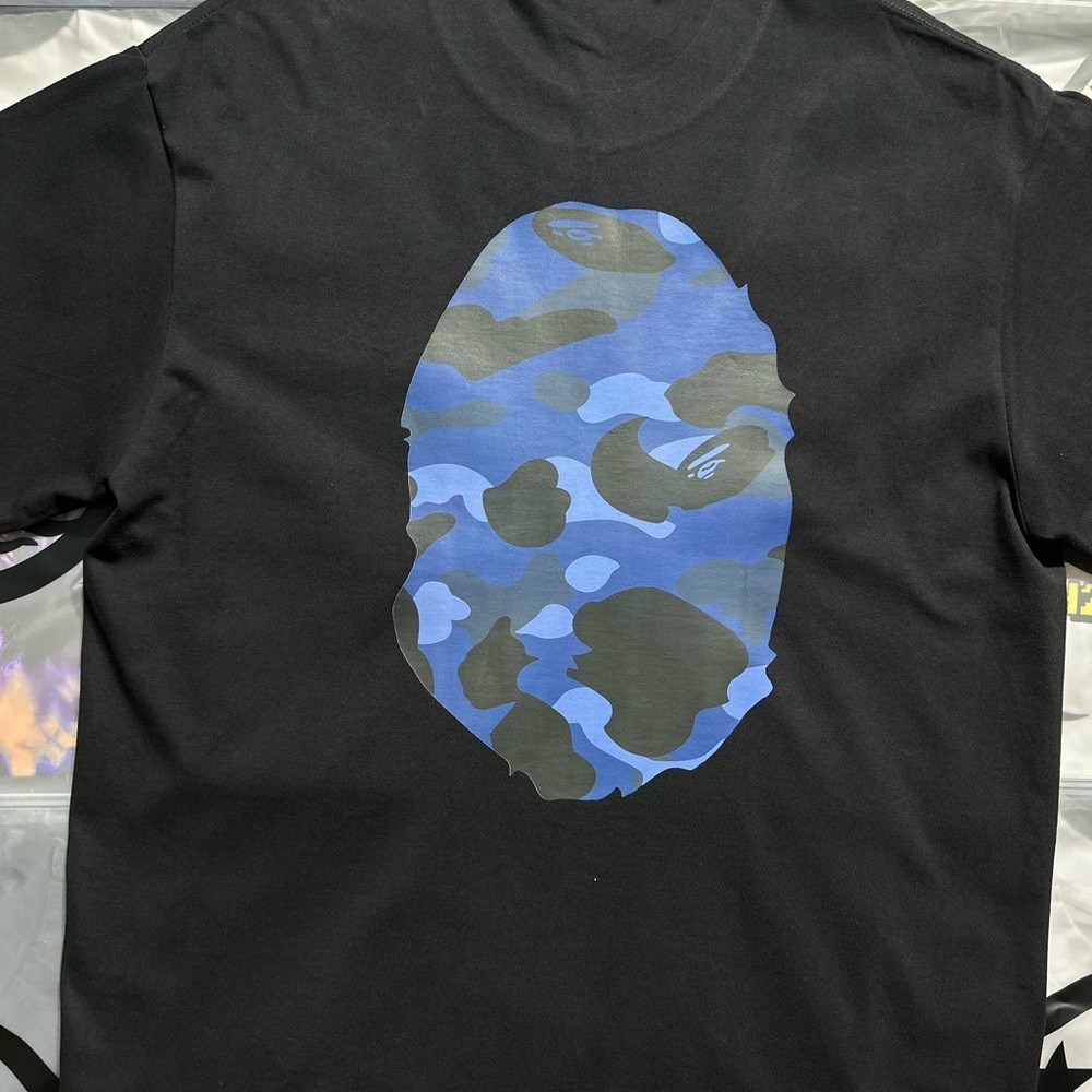 BAPE Blue Camo Big Ape Head Tee ‘Black’ - Picture 5 of 6
